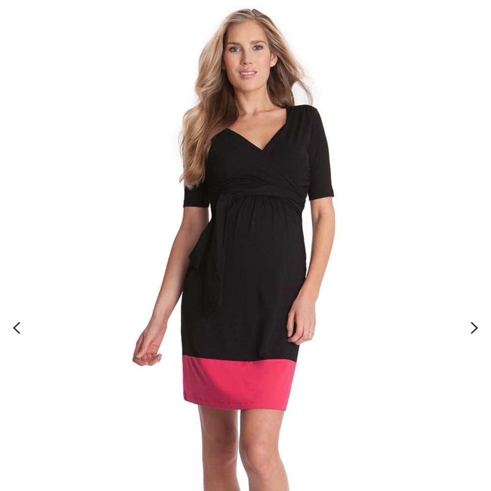 Seraphine Wrap-front Maternity and Nursing Dress